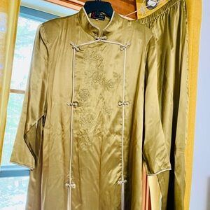 Chinese arts and Crafts LTD silk set long-sleeve dress & pants